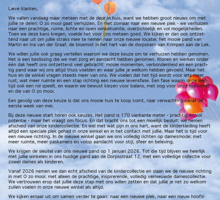 Verhuizing!